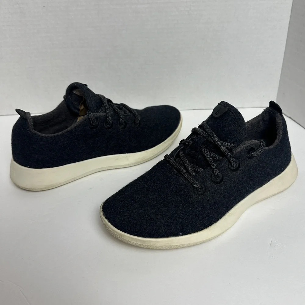 Allbirds Wool Runners 1019 NV1 Womens Black Gray Running Shoes Sneakers Size 7 - Picture 12 of 12
